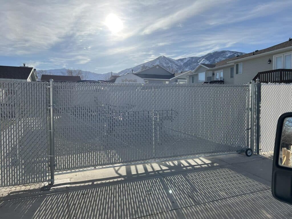 Chain link fence installation